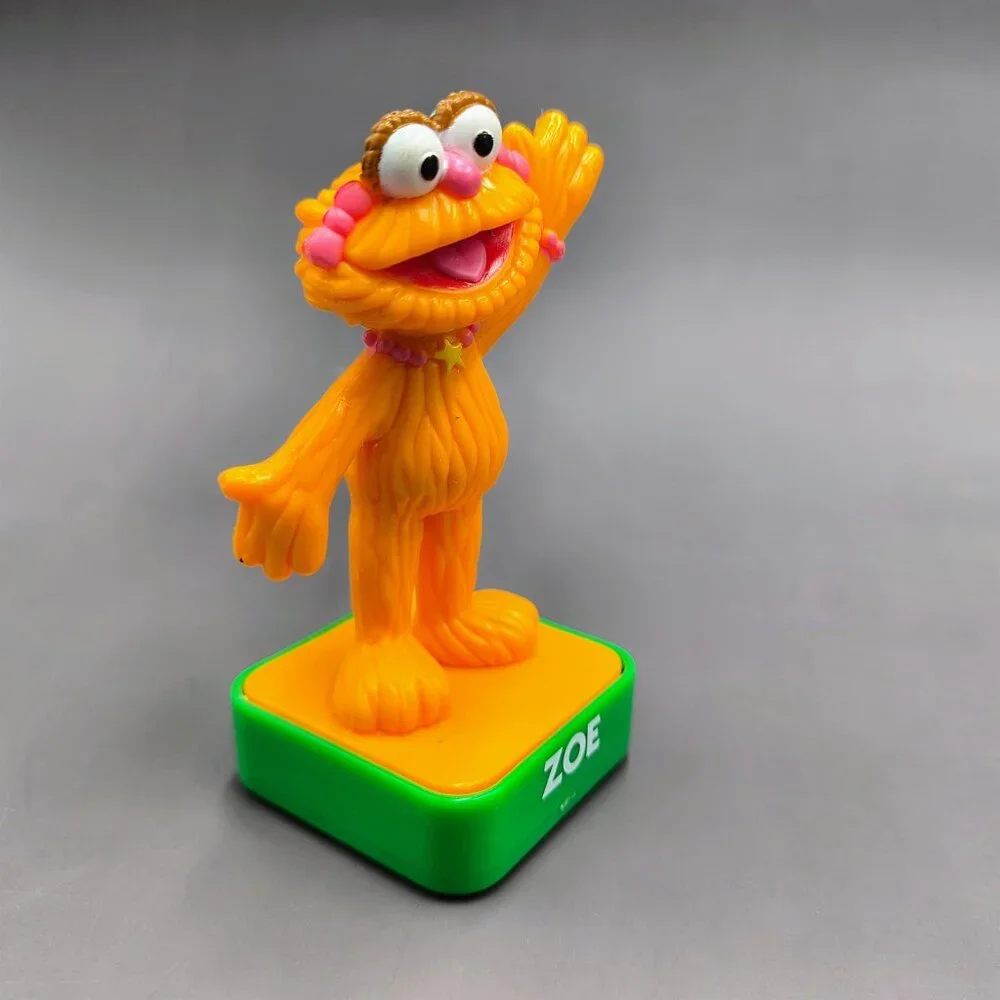 Sesame Street Zoe Figurine Stamper Rubber Stamp Unused Rose Art 1997